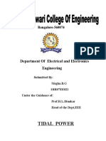 Tidal Power: Department of Electrical and Electronics Engineering