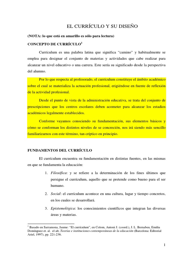 Fundamentos del Currículo Educativo | PDF | Plan de estudios | Aprendizaje