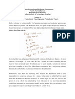 Quantum Mechanics Lecture on First-Order Perturbation Theory