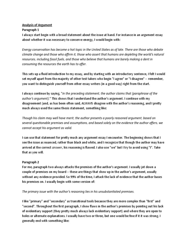 Analysis of Argument Paragraph 1 | PDF | Business