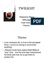 Twilight: - Stephanie Mayer - 498 Pages - Kyla Ventura - Period 1
