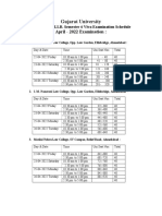 LLB Sem 6 Viva Exam Schedule April 2022