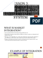 Lesson 3: Market Integration and Interstate System: GE 5: The Contemporary World