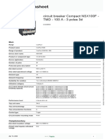 Product Datasheet: Circuit Breaker Compact NSX100F - TMD - 100 A - 3 Poles 3d