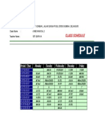 Weekly Class Schedule