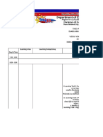 Weekly English Home Learning Plan