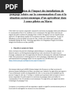résumé pompage solaire