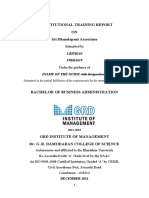 Institutional Training Report ON Sri Dhandapani Associates: J.Rithan 19BBA039
