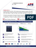 About APS:: Years Product Warranty - Years Performance Warranty