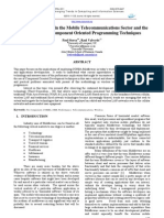 Employing CORBA in The Mobile Telecommunications Sector and The Application of Component Oriented Programming Techniques