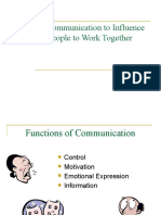 Effective Communication To Influence The Other People To Work Together