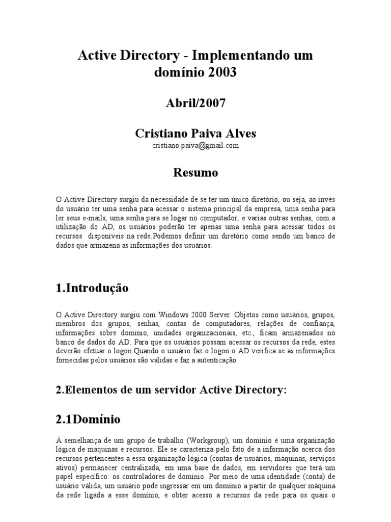 2068 - Windows 2003 Active Directory | PDF