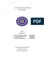 PDF Tugas Pengantar Ekonomi Mikro Pasar Monopoli Fakultas Ekonomi Dan Bisnis Universitas Udayana Tahun Akademik 2015 2016