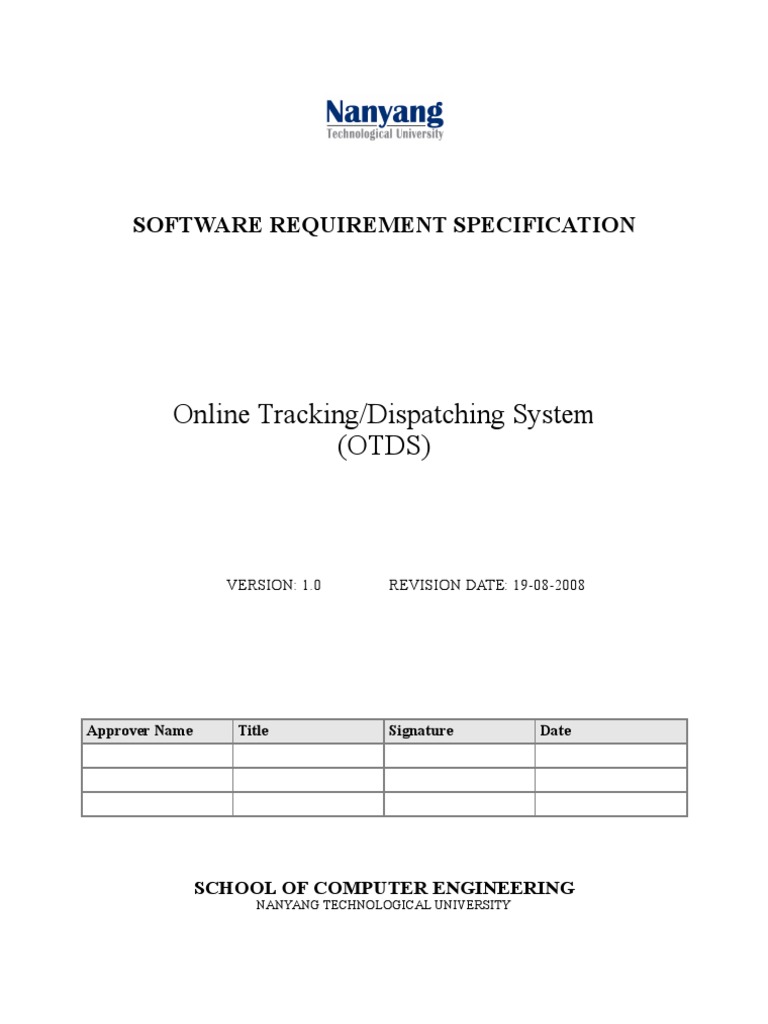 Online Tracking Dispatch System SRS | PDF | Use Case | User (Computing)