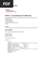 Subject: PRF192-PFC Workshop 07: Problem 1: Managing A List of Student Names