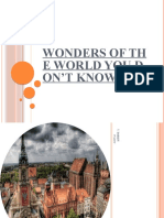 Wonders of TH E World You D On'T Know