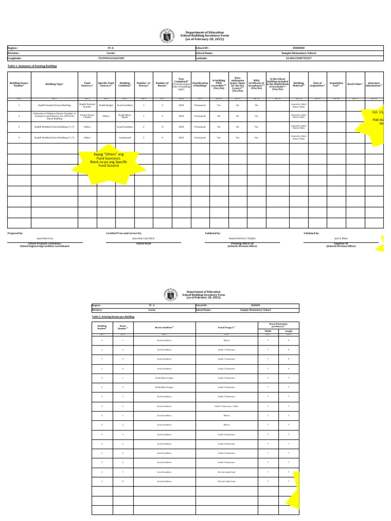 NSBI Report Overview for DepEd Schools | PDF | Building Materials | Plastic