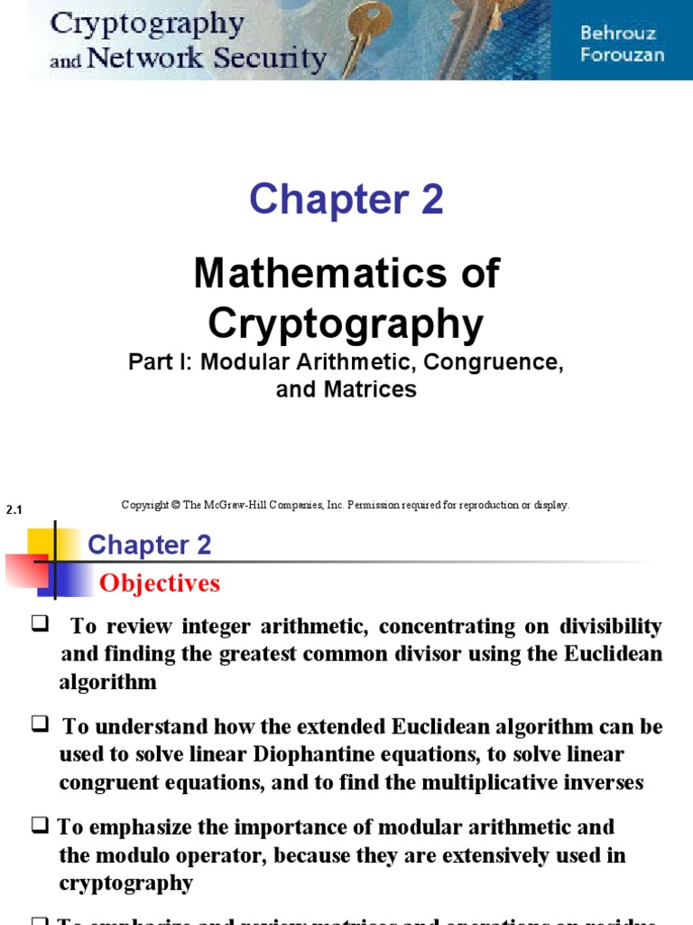 Mathematics of Cryptography: Part I: Modular Arithmetic, Congruence ...