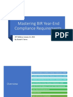 Mastering BIR Year-End Compliance Requirements.: AIT Webinar, January 22, 2022 By: Dante R. Torres