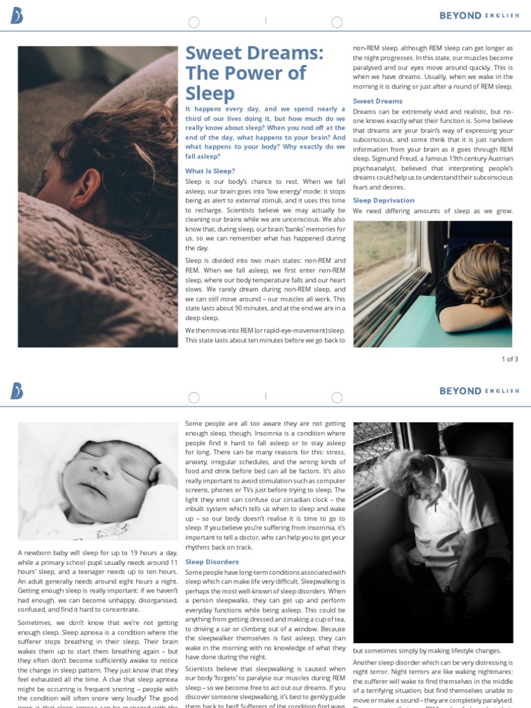 Understanding Sleep and Dream Disorders | PDF | Sleep | Rapid Eye ...