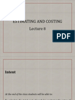 Estimating and Costing