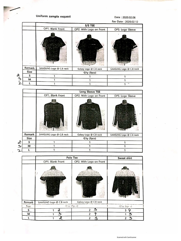 Print Placement Samsung Uniform Program | PDF