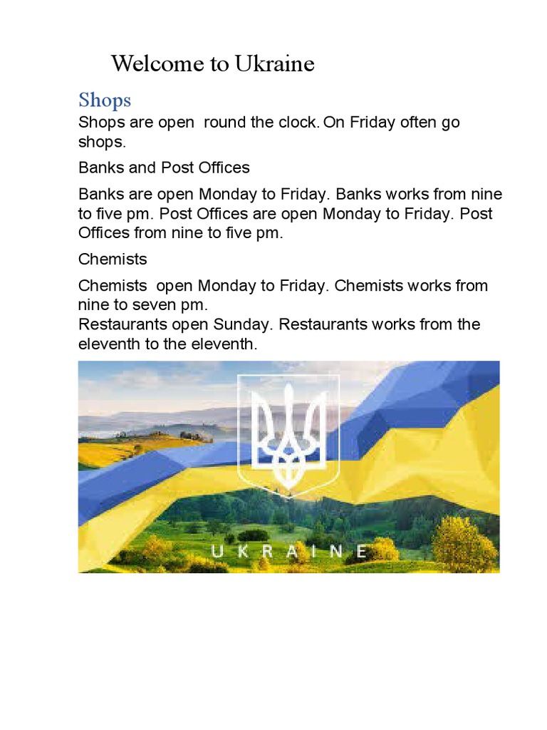 Welcome To Ukraine | PDF