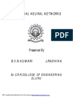 Artificial Neural Networks: Sir C.R.R.College of Engineering Eluru