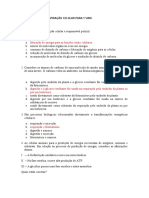 REVISÃO SOBRE RESPIRAÇÃO CELULAR PARA 1º ANO - Respostas