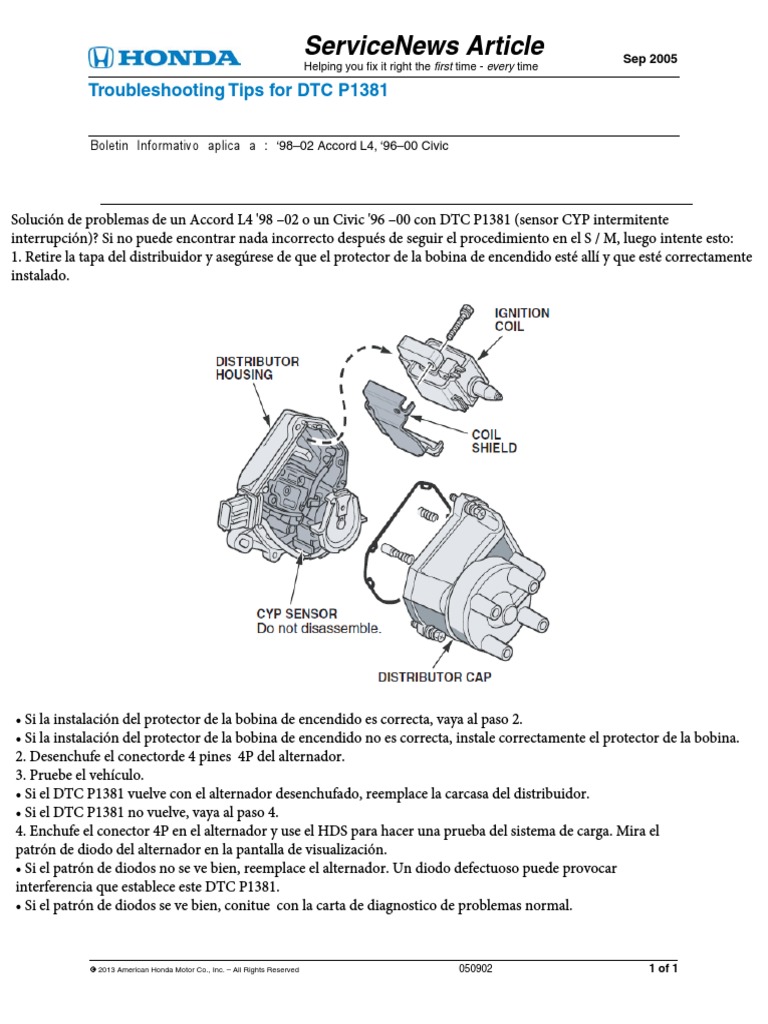 P1381 honda crv