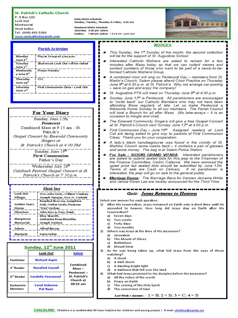 05 Jun 2011 | PDF | Ascension Of Jesus | Religious Rituals