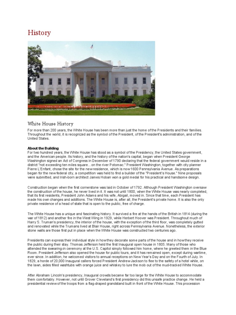 White House | PDF | White House | American Government