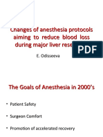 Changes of Anesthesia Protocols Aiming To Reduce Blood Loss During Major Liver Resections