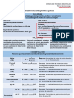 Soluciones y concentración química: tipos y unidades