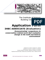 Application Form: IHBC ASSOCIATE (Evaluation)