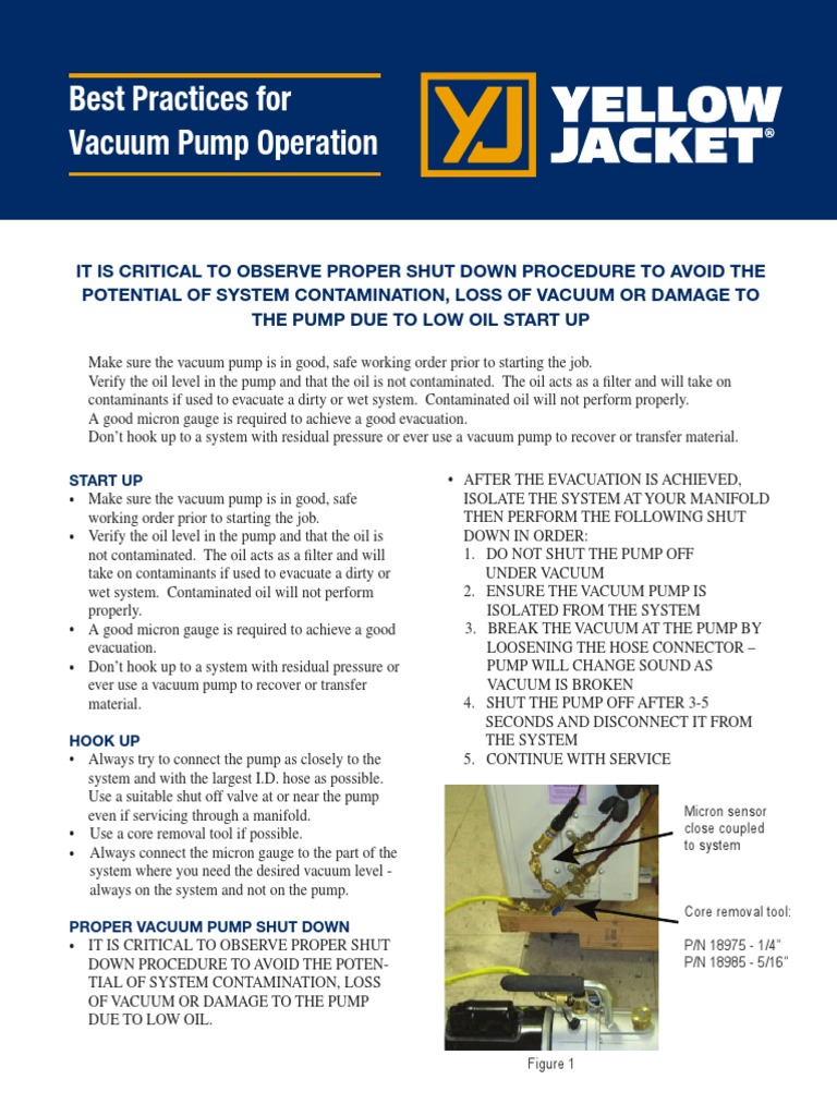 Best Practices For Vacuum Pump Operation PDF Vacuum Pump
