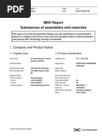 MDS Report Substances of Assemblies and Materials: 1. Company and ...