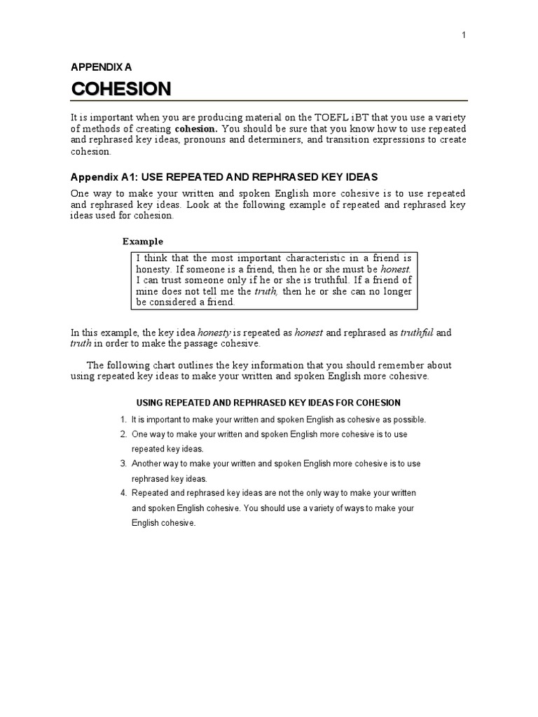 10 Cohesion | PDF