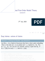 Many-Sorted First-Order Model Theory: 2 July, 2020