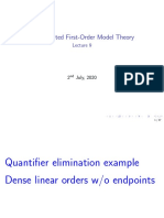 Many-Sorted First-Order Model Theory: 2 July, 2020