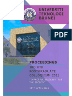 3rd UTB PG Colloqium - 2021 - Proceeding
