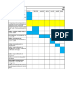 Diagrama de Gantt de Plan de Mejoramiento Clajoma s.a.s