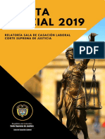 Gaceta judicial 2019 Sala de Casación Laboral de la Corte Suprema de Justicia de Colombia