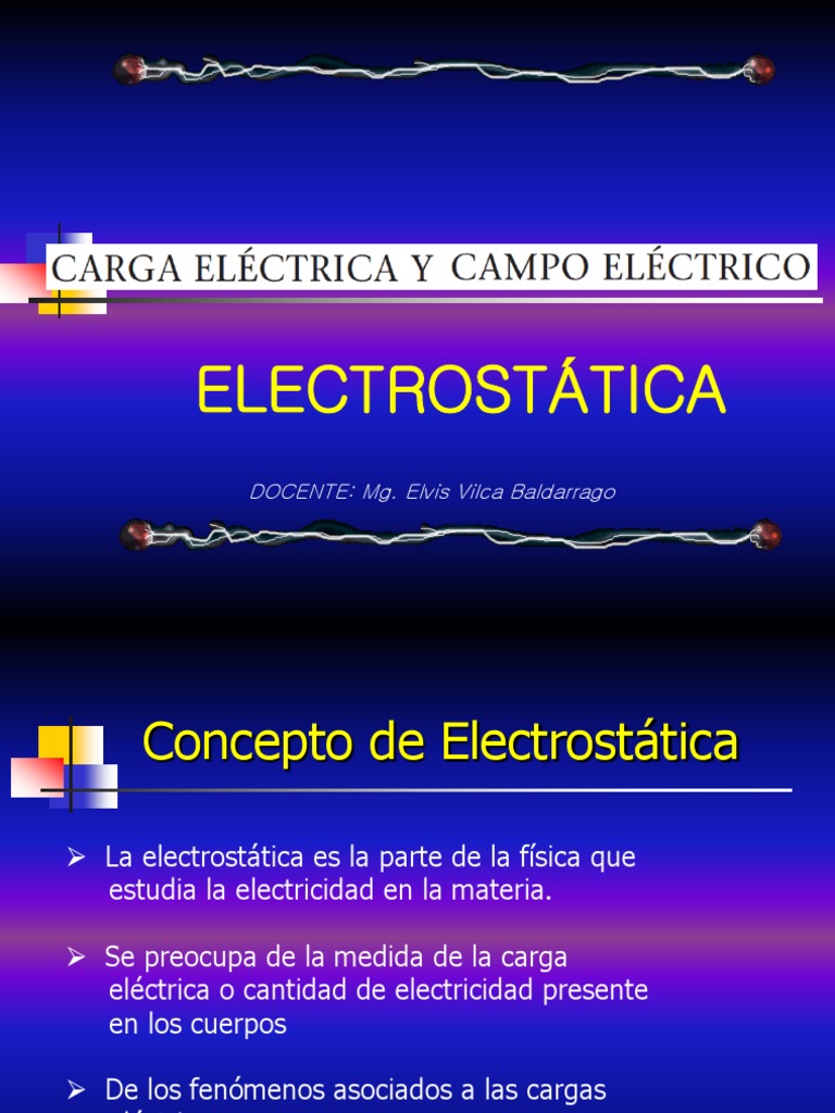 Carga Electrica y Campo Electrico PDF Carga eléctrica Electricidad