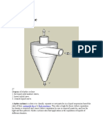 Hydro Cyclone: Centripetal Force Fluid Resistance