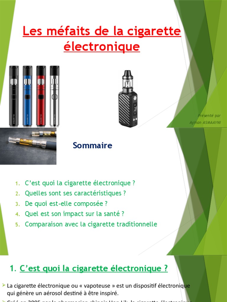 Les Méfaits de La Cigarette Électronique - Copie - Copie | PDF ...