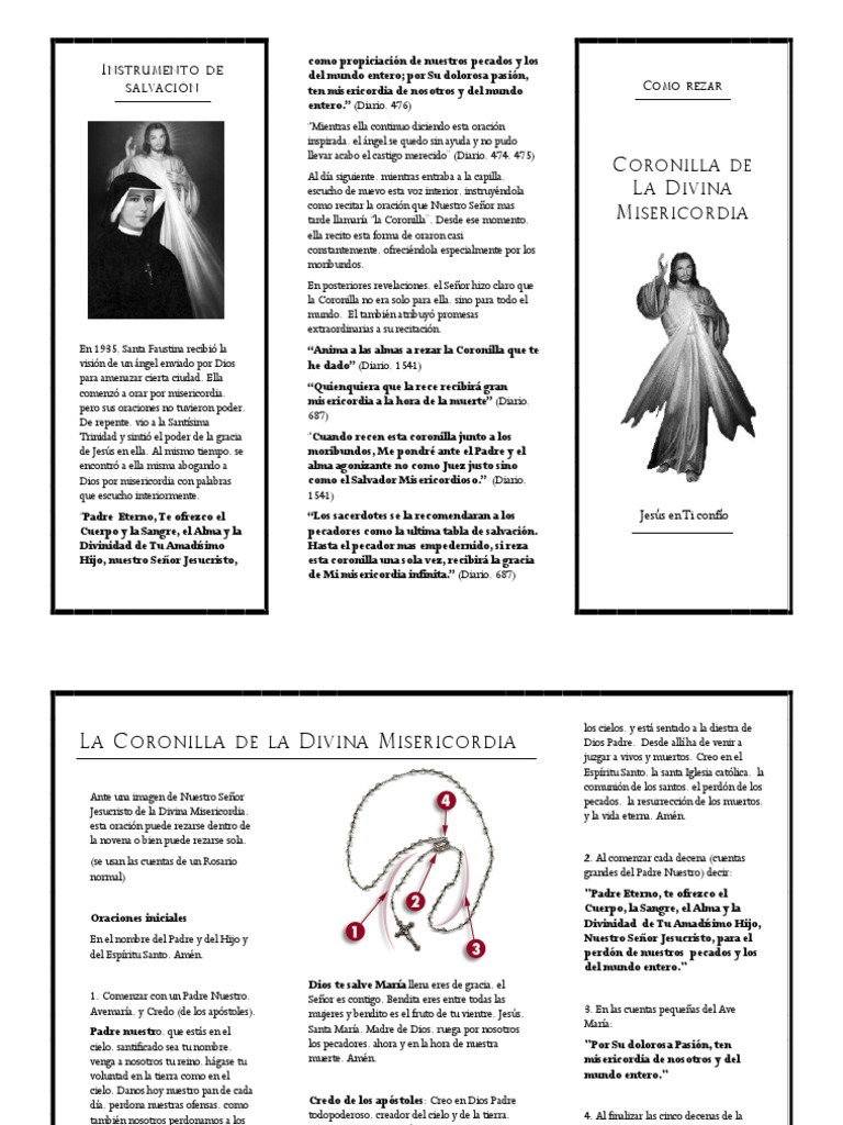 Coronilla de la Divina Misericordia | PDF | Oración | María, madre de Jesús
