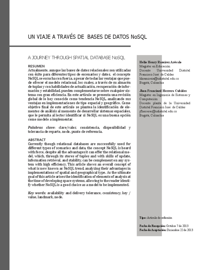 QUE ES UNA BASE DE DATOS NO SQL visual data 4