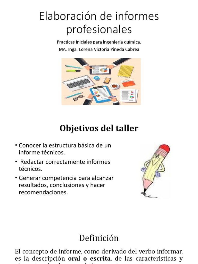 Elaboración de Informes Técnicos Profesionales | PDF