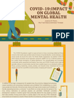 Covid-19:Impact On Global Mental Health: Joanne M. Perez Ma. Franchesca Dennese Trinidad